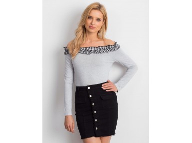 T-shirt moulant - gris