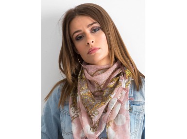 Écharpe à franges - rose clair