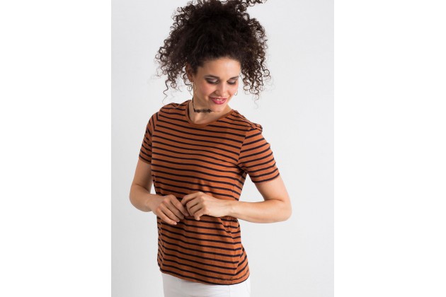 Tee-shirt marron clair