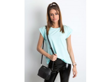 T-shirt à col  V - menthe