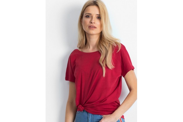 T-shirt en coton - bordeaux