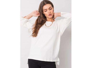 T-shirt en coton col V - écru