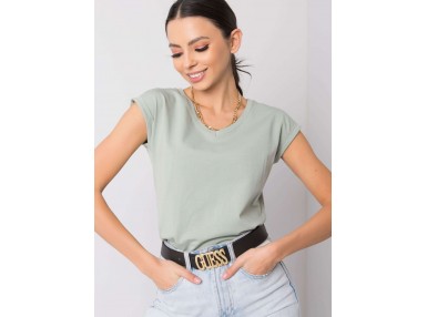 T-shirt à col V - vert clair