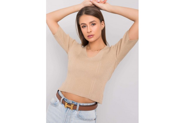 T-shirt en coton - beige
