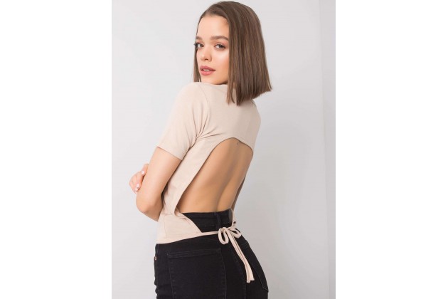 Top dos nu - beige