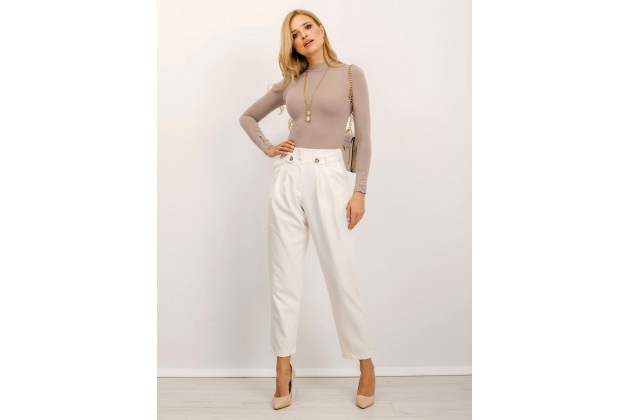 Top à col roulé - beige foncé