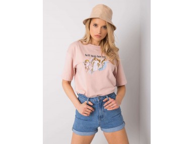 T-shirt à encolure ronde - rose clair