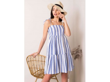 Robe d'été - blanche et bleue