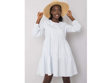Robe blanche et bleue