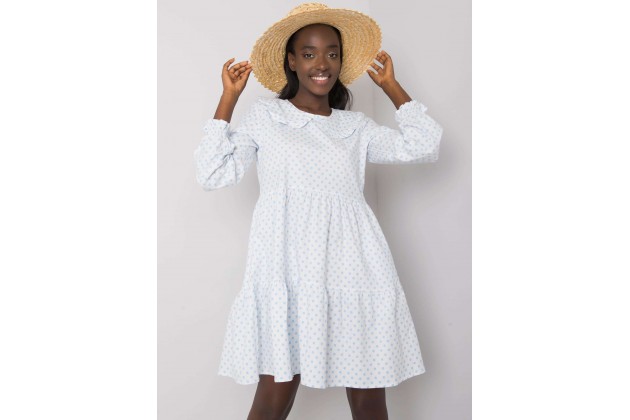 Robe blanche et bleue