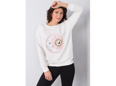 Sweat femme sans capuche - blanc