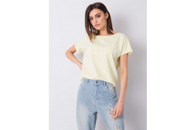 T-shirt avec un décolleté dans le dos - jaune vif