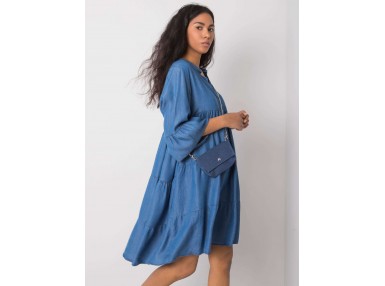 Robe babydoll courte - bleue