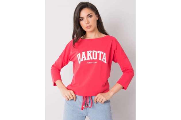 T-shirt avec inscription - corail