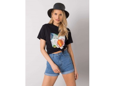 T-shirt en coton - noir