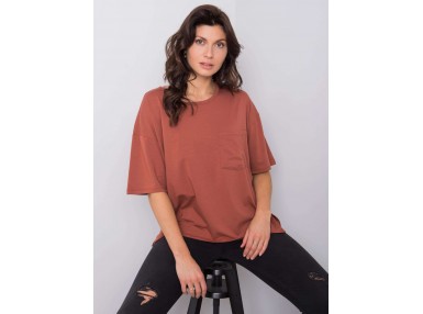 T-shirt à encolure ronde - marron