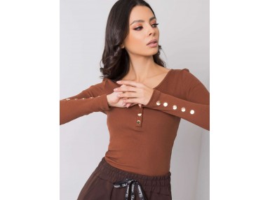 T-shirt en cotton - marron foncé