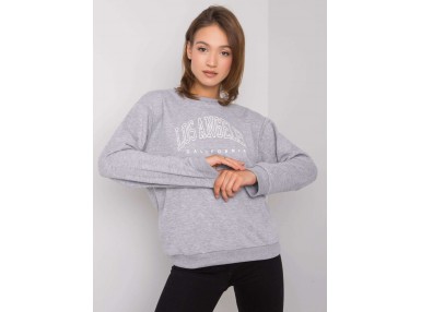 Sweat-shirt avec inscription - gris