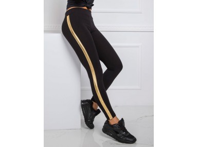 Legging noir et or