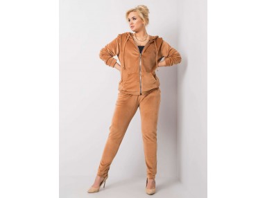 Ensemble confort avec sweat et pantalon - chameau