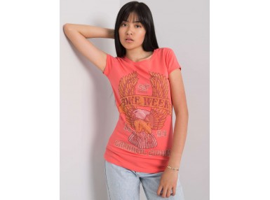 T-shirt en coton - corail