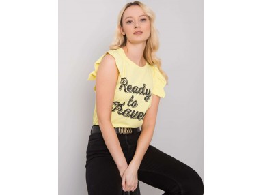 T-shirt femme imprimé - jaune vif