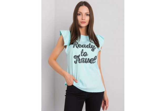 T-shirt femme imprimé - menthe