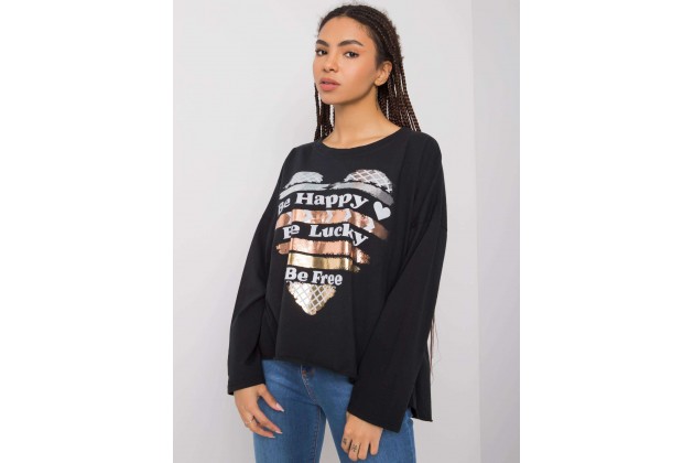 T-shirt femme imprimé - noir