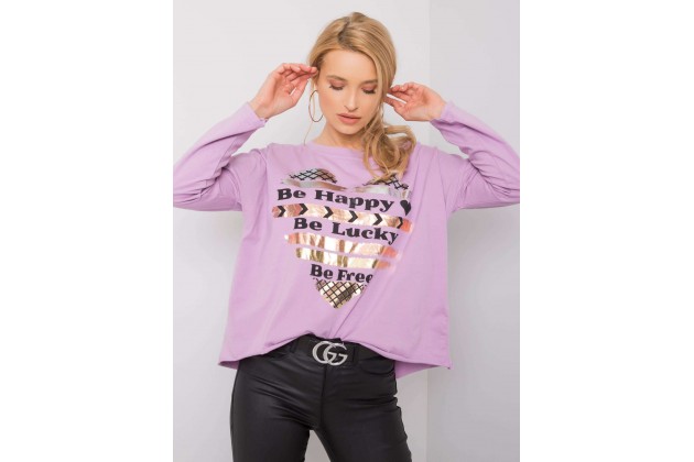 T-shirt femme imprimé - violet clair