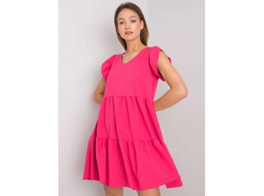 Robe d'été à volants - rose foncé