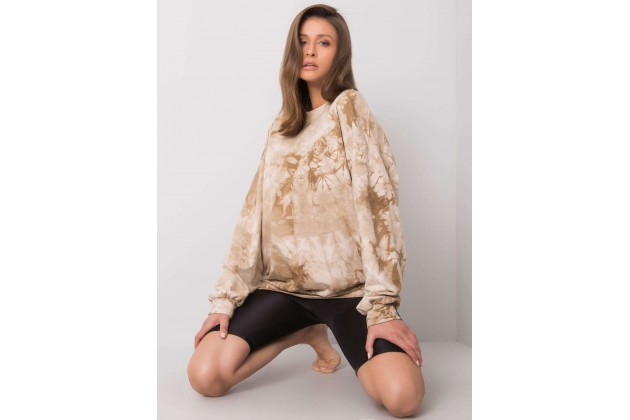 Sweat bicolore - beige