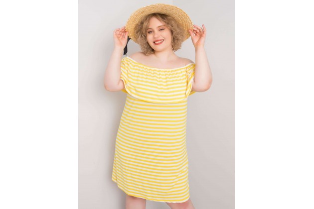 Robe blanche et jaune