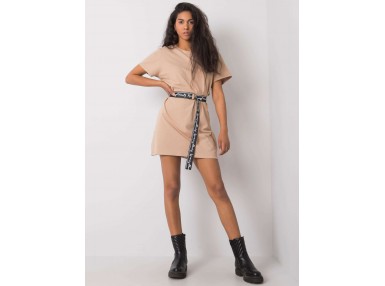 Robe tunique courte - camel