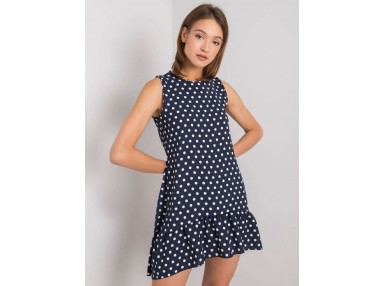 Robe d'été à volants - bleu marine