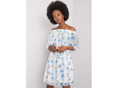 Robe blanche et bleue
