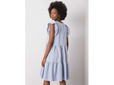 Robe d'été à volants - bleu clair