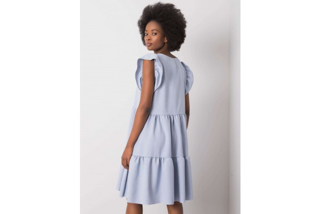 Robe d'été à volants - bleu clair