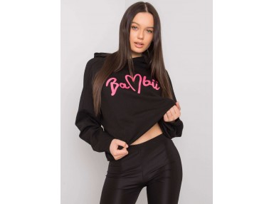 Sweat femme sans capuche - noire