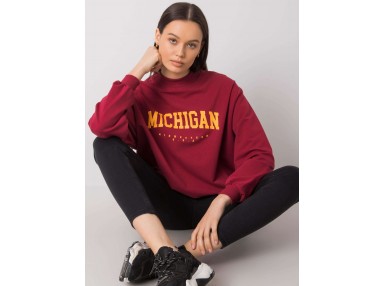 Sweat-shirt avec inscription - bordeaux