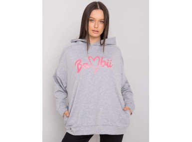 Sweat femme sans capuche - gris