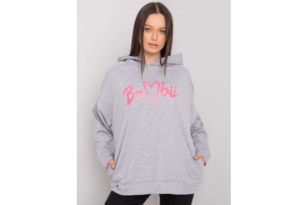 Sweat femme sans capuche - gris