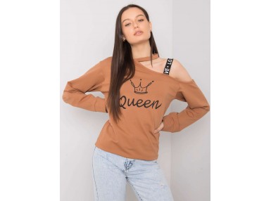 T-shirt femme imprimé - camel