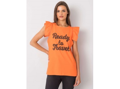 T-shirt femme imprimé - orange