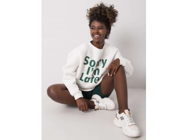 Sweat blanc et vert
