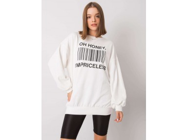 Sweat-shirt avec inscription - écru