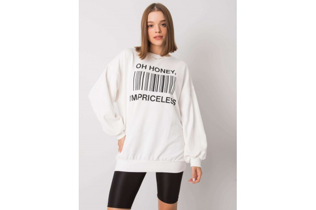 Sweat-shirt avec inscription - écru