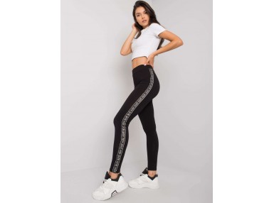Legging noir et argent