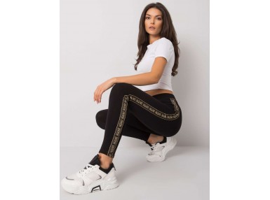 Legging noir et or