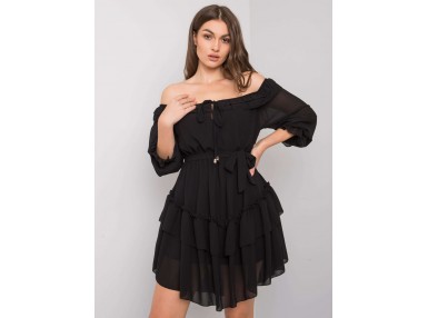 Robe d'été à volants - noire