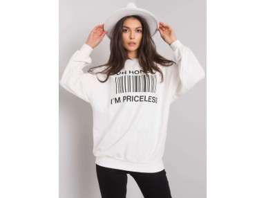 Sweat-shirt avec inscription - écru